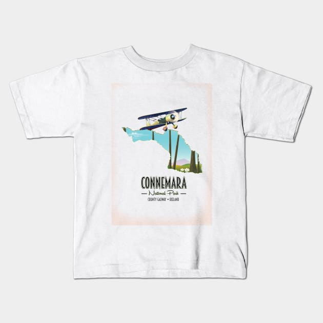 Connemara National Park map Kids T-Shirt by nickemporium1